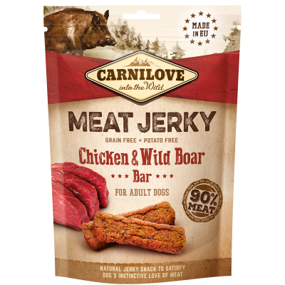 Przysmak dla psów Carnilove Jerky Snack  Chicken & Wild Boar Bar